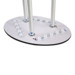 LED illuminated base and aluminum tube connections for the oval backlit SEG counter