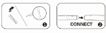 Assembly diagram showing the base hardware and push-fit aluminum tube connection