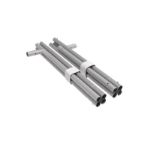 Portable aluminum tube sections for QuickFit U-shaped backdrop