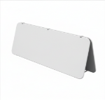Front-right view of Outdoor Fabric A-Frame Banner with rounded fabric graphic corners