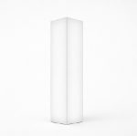 Four-sided backlit SEG display column shown from a front three-quarter angle