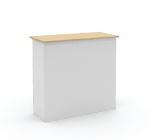 Portable fabric pop-up counter with wraparound graphic area – alternate angle