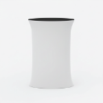 2 ft × 3.3 ft oval stretch fabric counter front view
