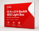 10 ft x 8 ft backlit SEG light box with illuminated fabric graphic
