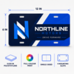 Custom dealership license plate insert dimensions and specifications