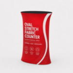 Oval Stretch Fabric Counter – QuickFit Essential Series with custom full-wrap graphic